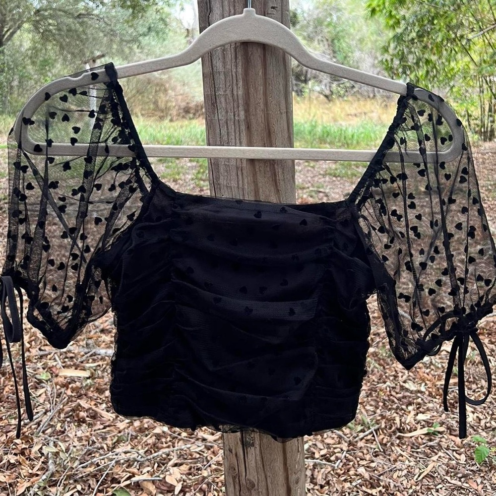 Black top with hearts